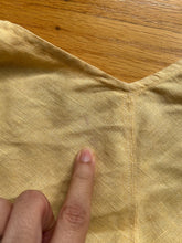 Load image into Gallery viewer, 1930s 1940s playsuit . vintage yellow linen top and shorts . size xxs to xs