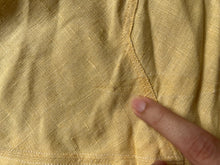 Load image into Gallery viewer, 1930s 1940s playsuit . vintage yellow linen top and shorts . size xxs to xs