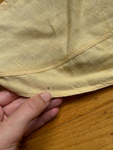 Load image into Gallery viewer, 1930s 1940s playsuit . vintage yellow linen top and shorts . size xxs to xs