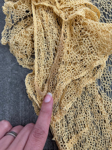 1930s lace gown . vintage yellow lace dress . size xxs to small
