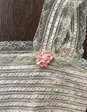 Load image into Gallery viewer, 1910s antique net lace camisole with ribbon . size xxs to xs