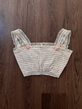 Load image into Gallery viewer, 1910s antique net lace camisole with ribbon . size xxs to xs