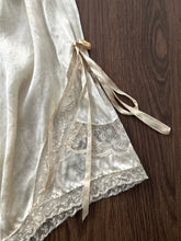 Load image into Gallery viewer, 1920s silk bloomers with ribbons and insertion lace . size xs to large