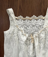 Load image into Gallery viewer, Antique corset cover . embroidered Edwardian lingerie top . size small to medium