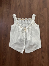Load image into Gallery viewer, Antique corset cover . embroidered Edwardian lingerie top . size small to medium