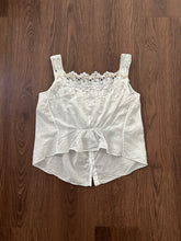 Load image into Gallery viewer, Antique corset cover . embroidered Edwardian lingerie top . size small to medium
