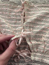 Load image into Gallery viewer, 1910s antique net lace camisole with ribbon . size xxs to xs