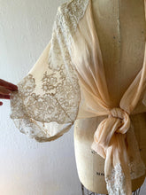 Load image into Gallery viewer, 1930s silk chiffon and lace bolero jacket . flexible size