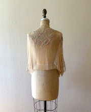 Load image into Gallery viewer, 1930s silk chiffon and lace bolero jacket . flexible size