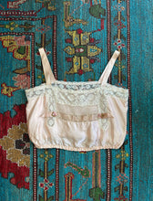 Load image into Gallery viewer, 1920s silk and lace camisole . size xs to small