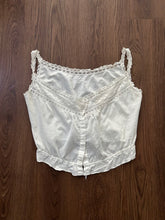 Load image into Gallery viewer, Antique corset cover with lace trim . size medium to large