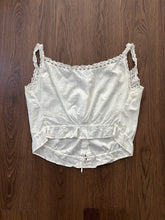 Load image into Gallery viewer, Antique corset cover with lace trim . size medium to large