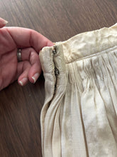 Load image into Gallery viewer, Edwardian antique skirt . 1910s striped silk satin skirt . size small to s/m