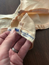 Load image into Gallery viewer, 1930s bra . 30s satin and lace vintage bra . size xxs to xs