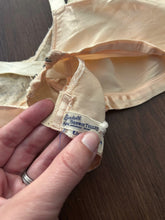 Load image into Gallery viewer, 1930s bra . 30s satin and lace vintage bra . size xxs to xs