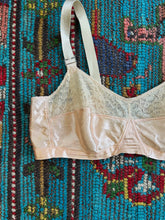 Load image into Gallery viewer, 1930s bra . 30s satin and lace vintage bra . size xxs to xs