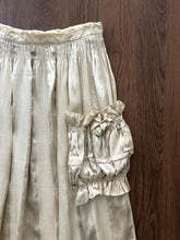 Load image into Gallery viewer, Edwardian antique skirt . 1910s striped silk satin skirt . size small to s/m