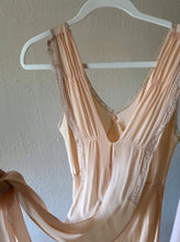 Load image into Gallery viewer, 1930s bias cut silk satin and chiffon gown . size xs to small