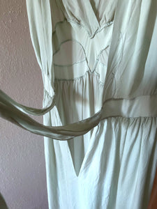 1930s silk gown . vintage 30s slip dress . size medium to large