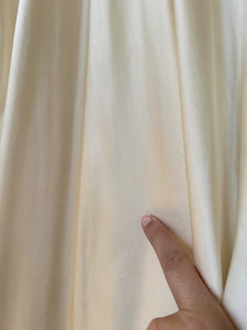 1930s hand embroidered silk bias cut gown . size small to medium