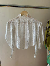 Load image into Gallery viewer, Antique crochet top . 1890s 1900s knit top . size xs to xs/small
