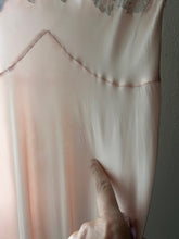 Load image into Gallery viewer, 1940s satin gown . vintage 40s pink nightgown . size xs to xs/small