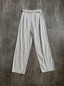 1940s 1950s seersucker pants . vintage pants . 26" waist