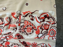 Load image into Gallery viewer, 1940s novelty print dress . chariot print dress . size m to m/l