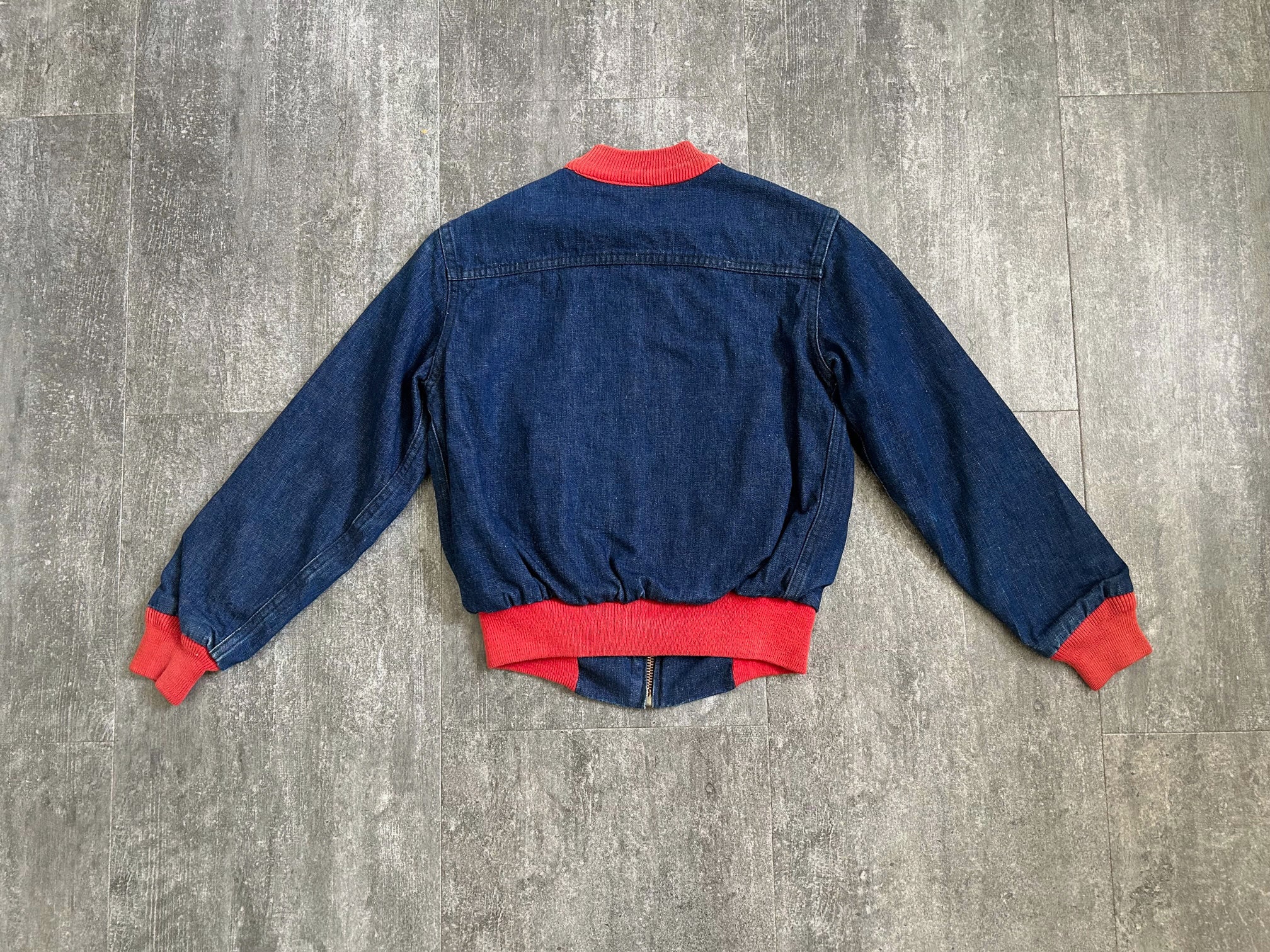 Vintage denim hotsell bomber jacket