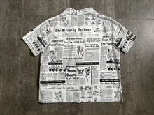Load image into Gallery viewer, 1960s novelty newsprint top . vintage 60s shirt . size l
