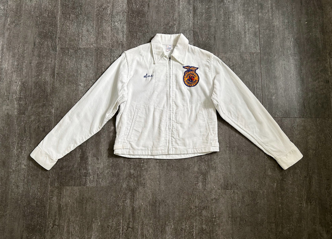 1960s FFA Sweetheart jacket . vintage corduroy jacket . size m to m/l