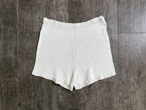 1930s knit shorts . vintage cotton knit shorts . size m