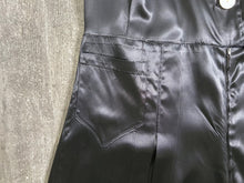Load image into Gallery viewer, 1940s satin romper . black vintage playsuit . size xl to xxl