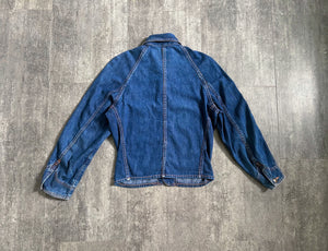 1940s 1950s denim jacket . vintage jacket . size xs to s