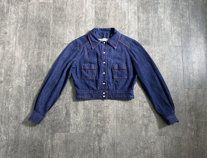 1950s denim jacket . women's westernwear jacket . size m to m/l