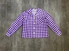 Load image into Gallery viewer, 1940s gingham shirt . vintage cotton top . size m