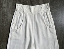 Load image into Gallery viewer, 1930s sportswear pants . side button wide leg pants . 27&quot; waist