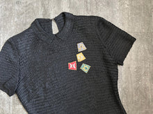 Load image into Gallery viewer, 1940s 1950s knit set . Zodiac ribbon knit set . size s to m