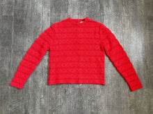 Load image into Gallery viewer, 1960s angora sweater . vintage 60s red sweater . size s to l