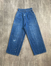 Load image into Gallery viewer, 1940s WAVES jeans . vintage WWII denim pants . 24-25 waist