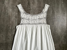 Load image into Gallery viewer, Antique white nightgown . vintage 1910s dress crochet top . size xs to medium