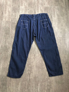 Vintage 1950s side zip jeans . 50s denim . 41-42 waist