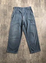 Load image into Gallery viewer, 1950s grey side zip denim . vintage jeans . 31-32 waist