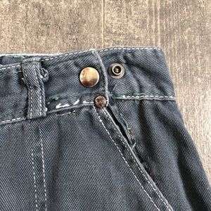 1950s grey side zip denim . vintage jeans . 31-32 waist