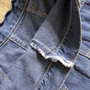 1950s side zip denim . workwear jeans . 27-28 waist