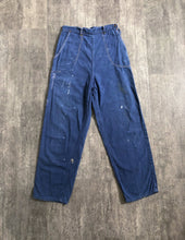 Load image into Gallery viewer, 1950s side zip denim . workwear jeans . 27-28 waist