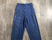 Load image into Gallery viewer, 1950s side zip denim . workwear jeans . 27-28 waist