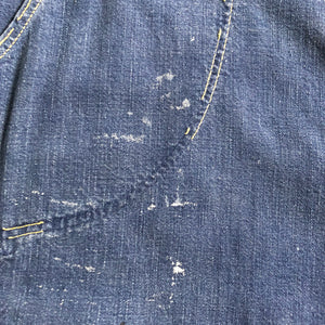 1950s side zip denim . workwear jeans . 27-28 waist