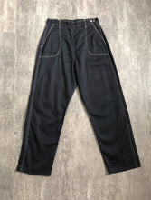 Load image into Gallery viewer, 1950s deadstock jeans . black denim pants . 30-31 waist
