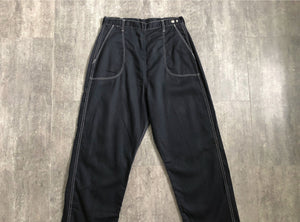 1950s deadstock jeans . black denim pants . 30-31 waist